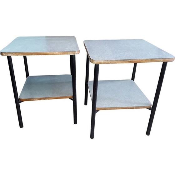 Image 1 of Pair of small vintage tables by Pierre Guariche - 1950s