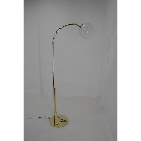 Image 1 of Ar Deco vintage brass floor lamp, Czechoslovakia 1930s