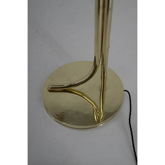 Image 1 of Ar Deco vintage brass floor lamp, Czechoslovakia 1930s