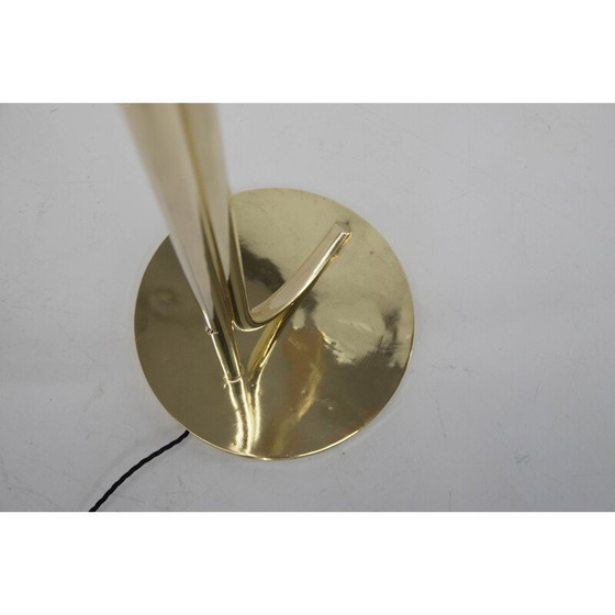 Image 1 of Ar Deco vintage brass floor lamp, Czechoslovakia 1930s