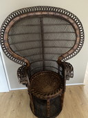 Sedia vintage a forma di pavone