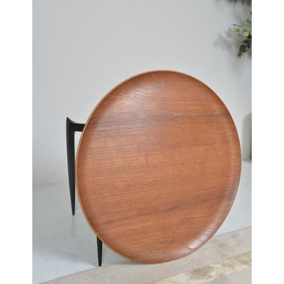 Image 1 of Vintage teak and beech tray table by Fritz Hansen and Sven Aage Willumsen for Fritz Hansen, Denmark 1960