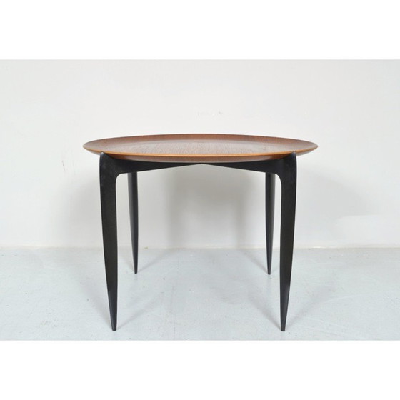 Image 1 of Vintage teak and beech tray table by Fritz Hansen and Sven Aage Willumsen for Fritz Hansen, Denmark 1960
