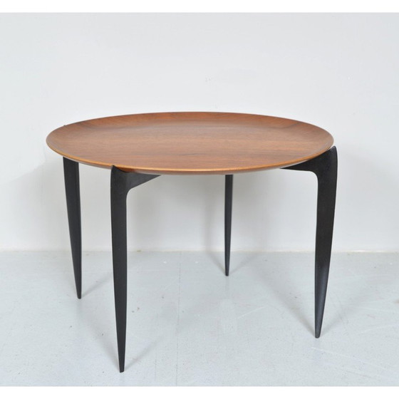 Image 1 of Vintage teak and beech tray table by Fritz Hansen and Sven Aage Willumsen for Fritz Hansen, Denmark 1960