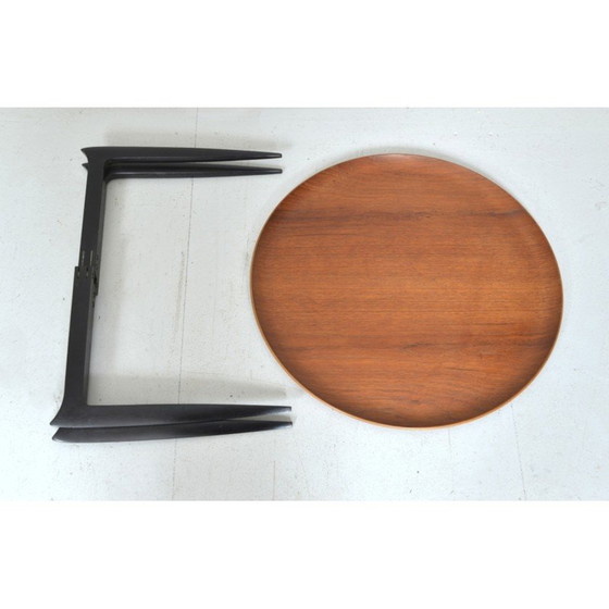 Image 1 of Vintage teak and beech tray table by Fritz Hansen and Sven Aage Willumsen for Fritz Hansen, Denmark 1960