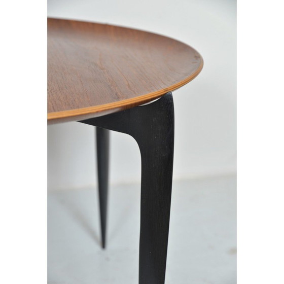 Image 1 of Vintage teak and beech tray table by Fritz Hansen and Sven Aage Willumsen for Fritz Hansen, Denmark 1960