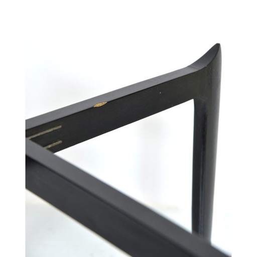 Vintage teak and beech tray table by Fritz Hansen and Sven Aage Willumsen for Fritz Hansen, Denmark 1960