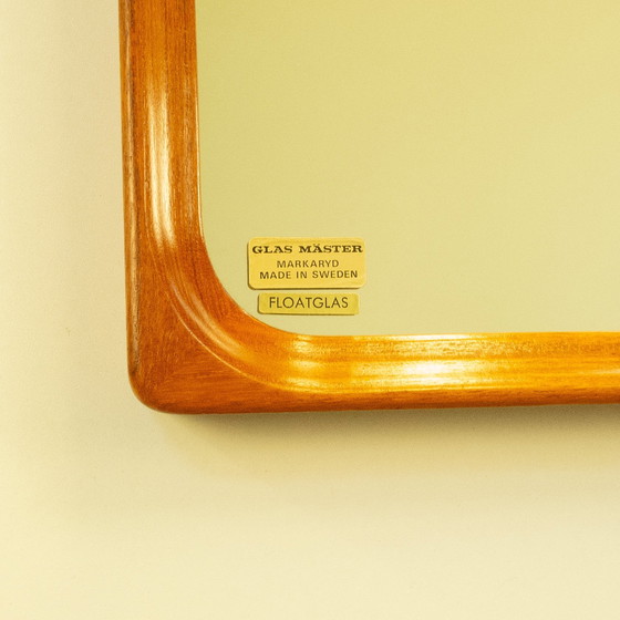 Image 1 of Wall mirror from Glasmäster, solid teak frame, 1960s