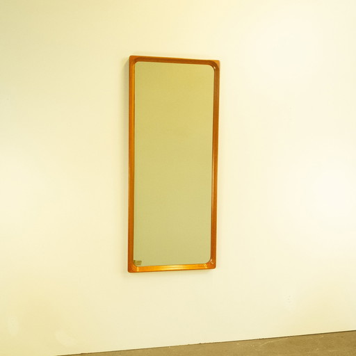 Wall mirror from Glasmäster, solid teak frame, 1960s