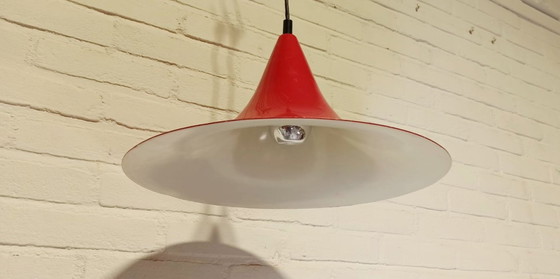 Image 1 of Vintage Red Witch Hat Pendant Lamp