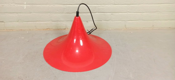 Image 1 of Vintage Red Witch Hat Pendant Lamp