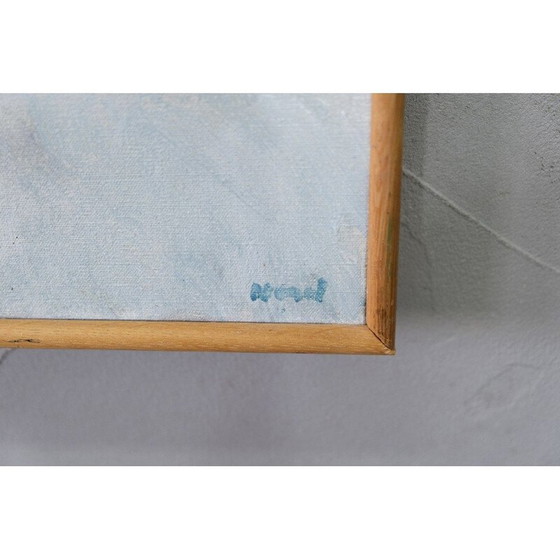 Image 1 of Vintage landscape oil painting by Per Olof Nord, Sweden 1972