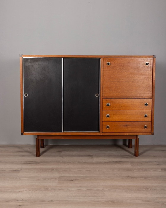 Image 1 of Vintage Wooden Highboard Sideboard From The 1960S, Design By G. Coslin For 3V Arredamenti 