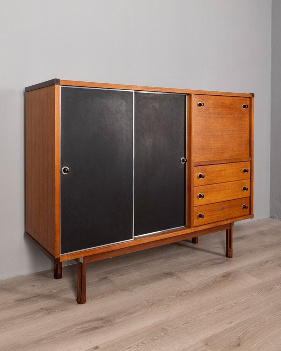 Image 1 of Vintage Wooden Highboard Sideboard From The 1960S, Design By G. Coslin For 3V Arredamenti 