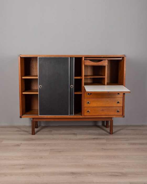 Image 1 of Vintage Wooden Highboard Sideboard From The 1960S, Design By G. Coslin For 3V Arredamenti 