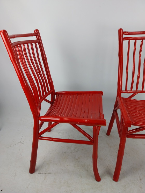 Image 1 of 2 x Cadiz red handmade red chairs. Made in Chile.