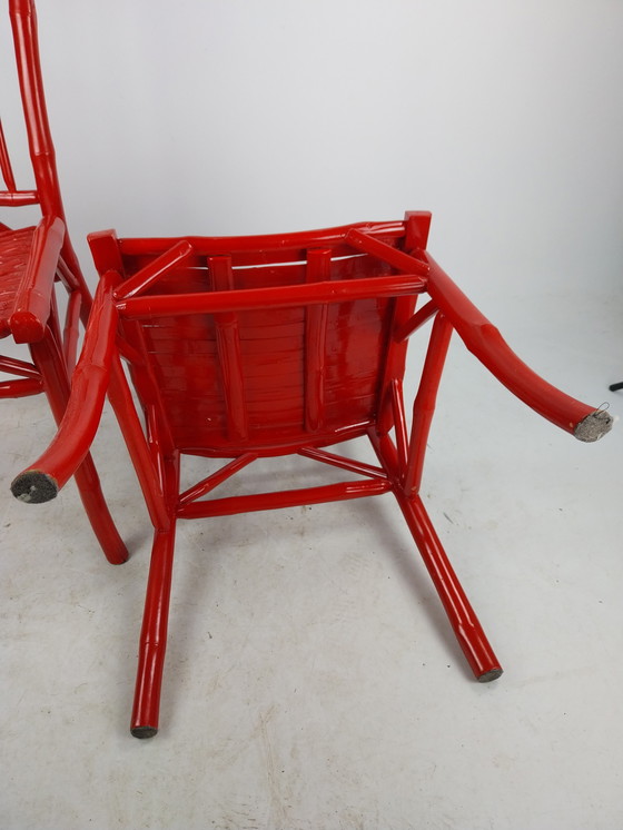 Image 1 of 2 x Cadiz red handmade red chairs. Made in Chile.