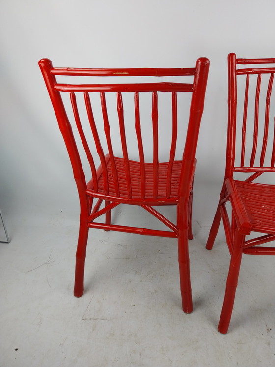 Image 1 of 2 x Cadiz red handmade red chairs. Made in Chile.