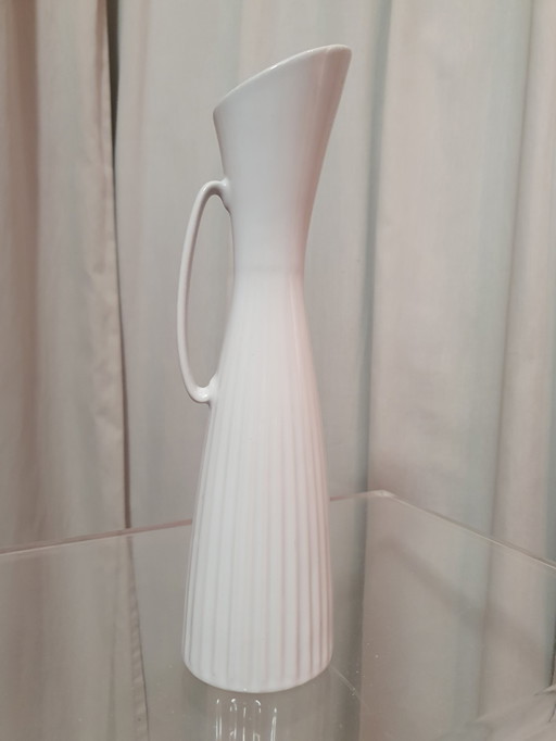 Vase Mid Century porcelaine blanche