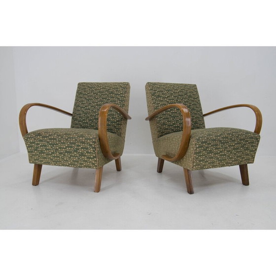 Image 1 of Pair of vintage armchairs by Jindrich Halabala, 1950s