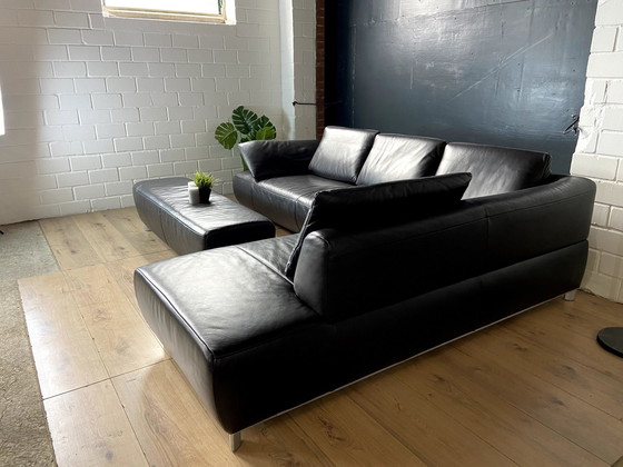 Image 1 of Koinor Volare leather sofa and stool