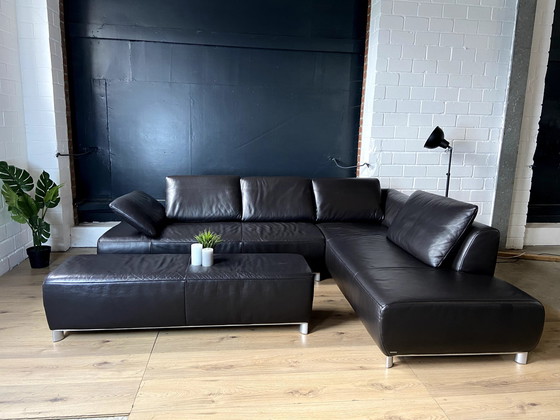 Image 1 of Koinor Volare leather sofa and stool