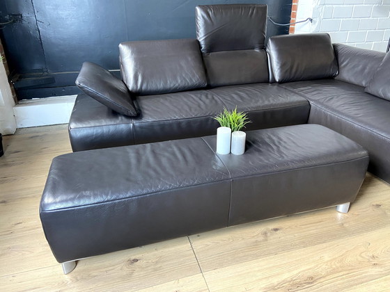 Image 1 of Koinor Volare leather sofa and stool