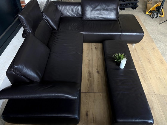 Image 1 of Koinor Volare leather sofa and stool