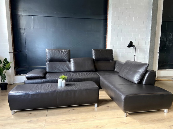 Image 1 of Koinor Volare leather sofa and stool