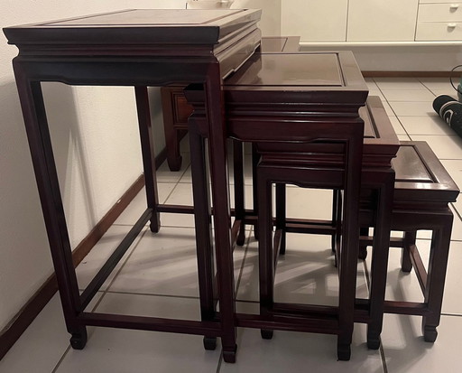 Set of Chinese Rosewood Side Tables