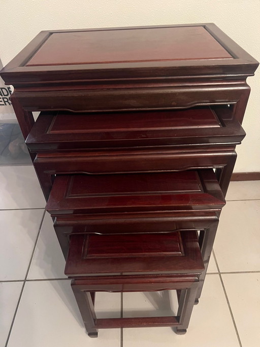 Set of Chinese Rosewood Side Tables