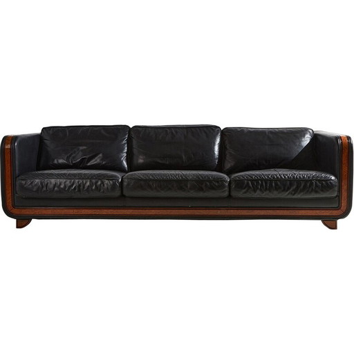 Vintage 3-seater "New York" leather sofa by Alberto Nieri for Galeria Nieri, Italy 1960