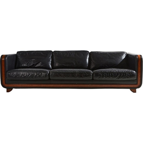 Image 1 of Vintage 3-seater "New York" leather sofa by Alberto Nieri for Galeria Nieri, Italy 1960