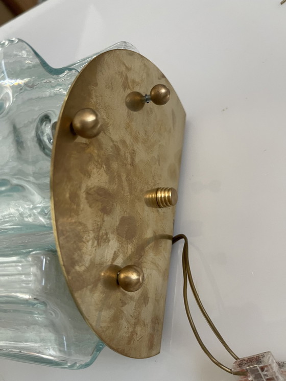 Image 1 of 2x Large Italian Glass Tronchi Tube Sconces