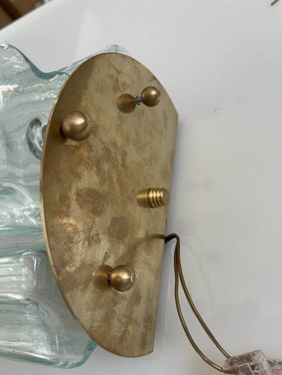 Image 1 of 2x Large Italian Glass Tronchi Tube Sconces