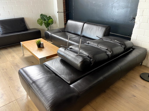 Willi Schillig leather sofa Loop with plug-in elements