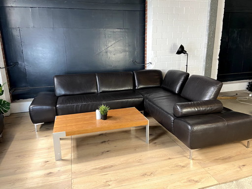 Willi Schillig leather sofa Loop with plug-in elements