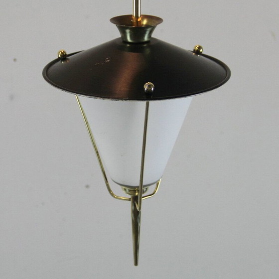 Image 1 of Lampada a sospensione vintage in ottone, Francia 1950