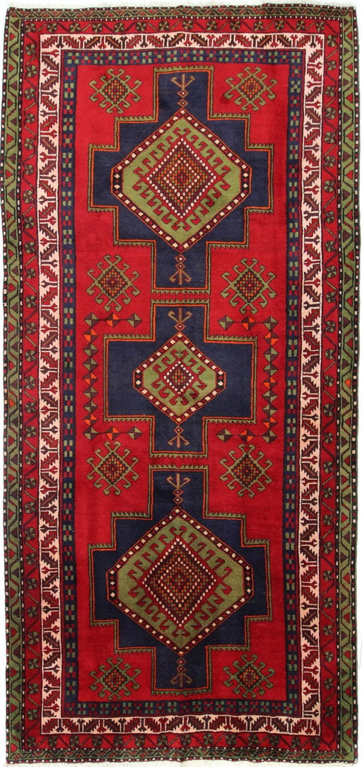 Original hand-knotted Persian carpet Ardebil Old 364 X 166 Cm Top condition