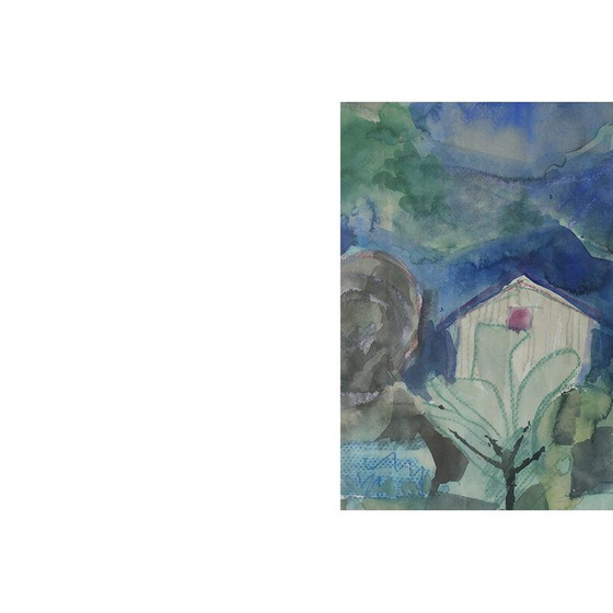 Image 1 of Dipinto vintage di Frideborg Bryth, 1950