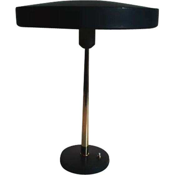 Image 1 of Vintage Major table lamp in metal and brass by Louis Kalff for Philips, 1970s
