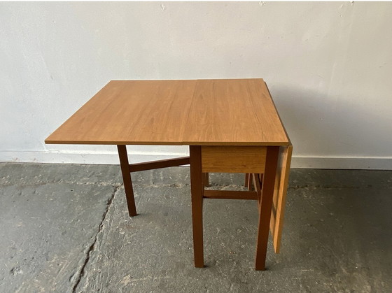 Image 1 of Mid-Century 1960S Retro Vintage Large Drop Leaf Table