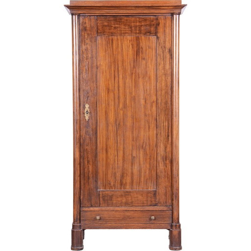 Mobiletto Biedermeier in legno massello di rovere di metà secolo, anni &#39;30 del XIX secolo