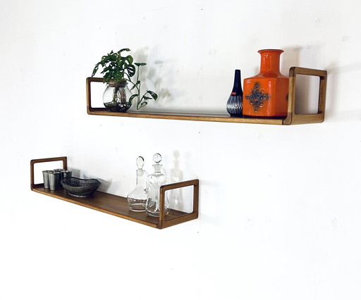 2X Vintage Wall Shelf Dyrlund '70