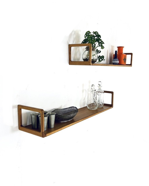2X Vintage Wall Shelf Dyrlund '70