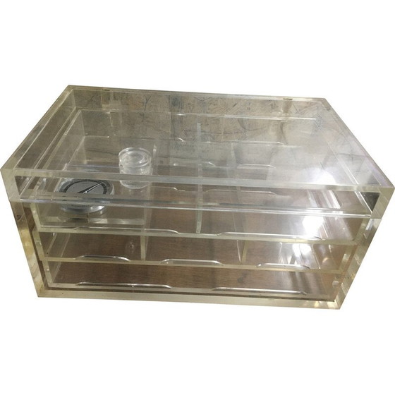 Image 1 of Vintage Plexiglas humidor, 1980s