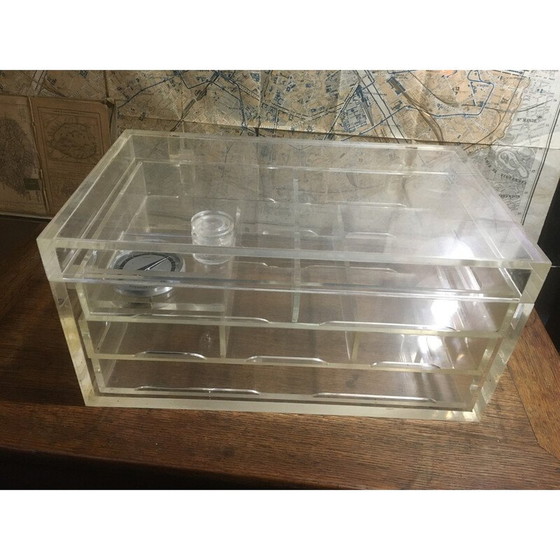 Image 1 of Vintage Plexiglas humidor, 1980s