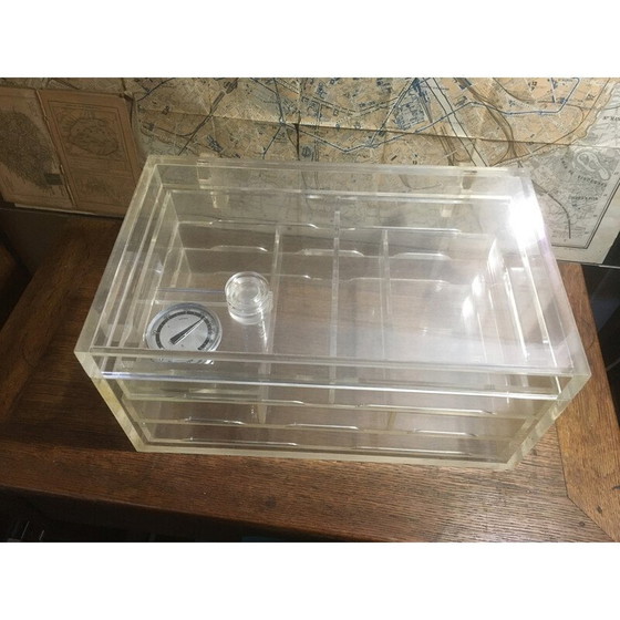 Image 1 of Vintage Plexiglas humidor, 1980s