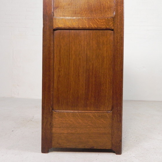 Image 1 of Oak Shutter Cabinet With 1 Shutter, 111 Cm High, 1930s