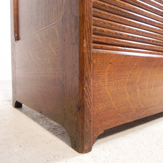 Image 1 of Oak Shutter Cabinet With 1 Shutter, 111 Cm High, 1930s